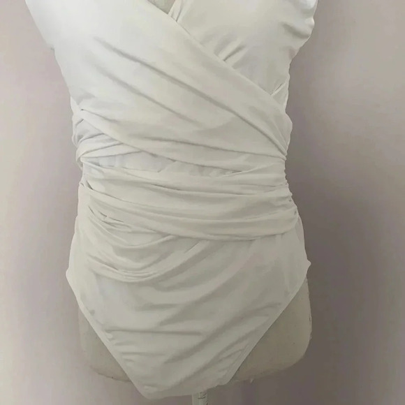 Bleu Rod Beattie White Ruched One Piece Swimsuit - Picture 11 of 15